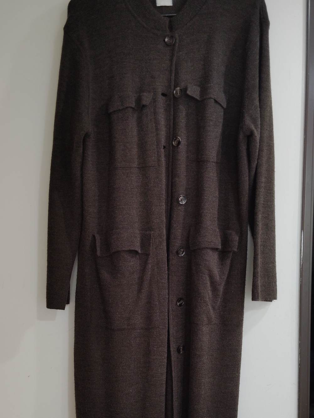 Harve Benard Dark Brown Long Trench Coat